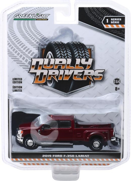 1:64 Dually Drivers Series 1 - 2019 Ford F-350 Lariat - Ruby Red