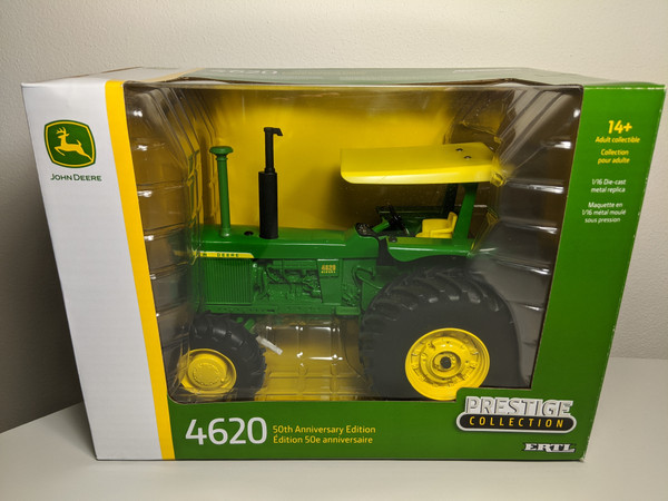 1:16 John Deere 4620 Diesel Tractor with FWA and Rops - 50th Anniversary, Prestige Collection by Ertl