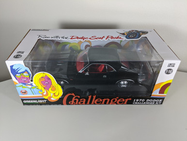 1:18 1970 Dodge Challenger R/T - Go Mango with White Stripes and Dog Dish  Wheels - Town and Country Toys