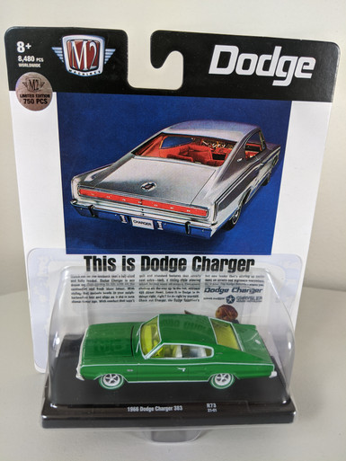 1:64 1966 Dodge Charger 383, Silver, Chase, Auto Drivers by M2