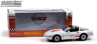 1:18 1988 Chevrolet Corvette C4 - White with Orange Stripes
