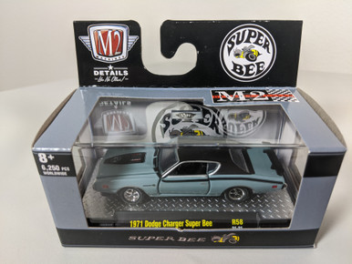 1:64 1971 Dodge Charger Super Bee, Gray & Black, Detroit Muscle by