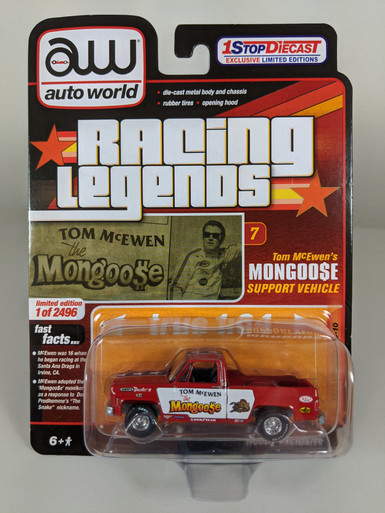 1:64 1973 Chevrolet C-10 Square Body, Mongoose Support Vehicle,  1StopDiecast Hobby Exclusive by Auto World