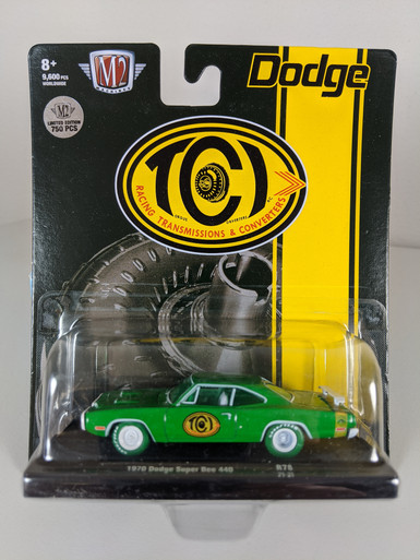 1:64 1970 Dodge Super Bee, Green, White Rims, Chase, TCI, Auto Drivers by M2