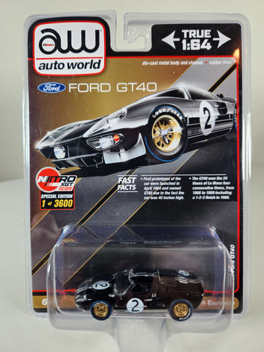 1:64 1966 Ford GT40, #2, Black, OK Toys Exclusive by Auto World