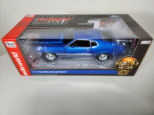 1:18 1973 Ford Mustang Mach 1, 3K Blue Glow by Auto World