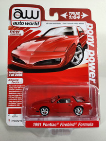 1:64 1991 Pontiac Firebird Formula, Bright Red  by Auto World