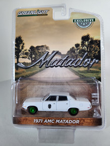 1:64 1971 AMC Matador, White - Allied Security (Hobby Exclusive) Green Machine