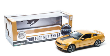 1:18 2010 Ford Mustang GT - Sunset Gold Metallic (with black hood