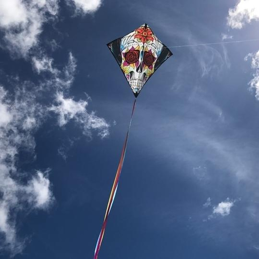 In the Breeze Sugar Skull Diamond Kite 30