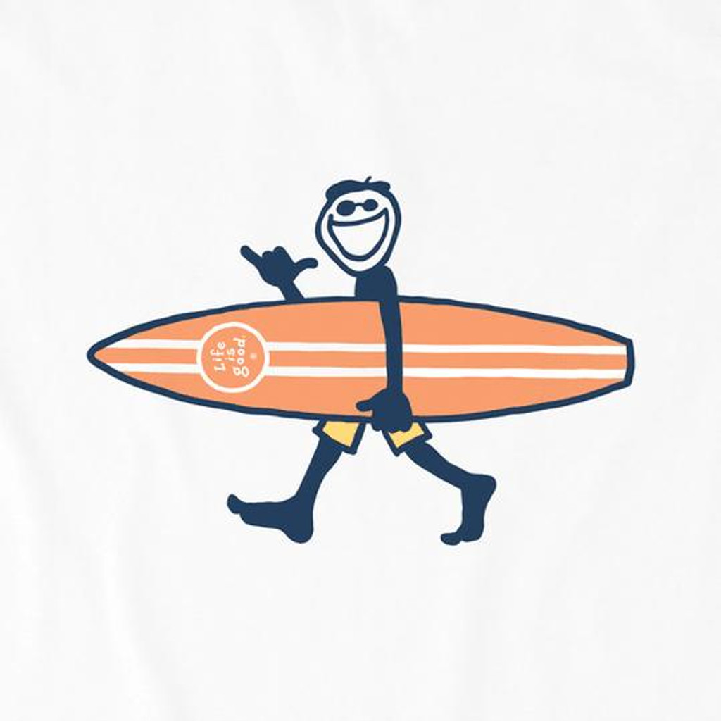 Life is Good Mens Surfing Jake Long Sleeve Crusher Tee