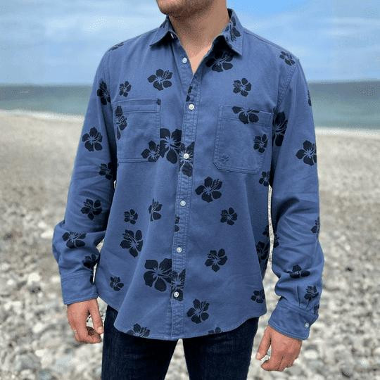 Kona Brand Signature Ocean Blue Flannel Longsleeve Shirt