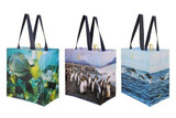 Earthwise Bags National Geographic Ocean Print Laminated Reusable Tote Bag