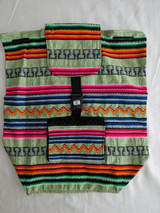 Pichincha Gifts Peruvian Backpack (Light Green Multicolor)
