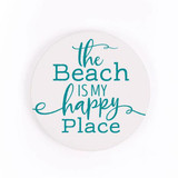 CASS The Beach is My Happy Place Car Coaster