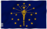 Anley Indiana State Flag 3 x 5