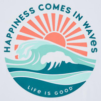 Life is Good Womens Happy Waves Long Sleeve Active Tee