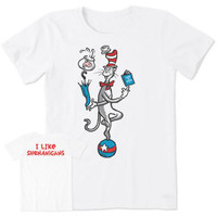  Life is Good Women's The Cat in the Hat Shenanigans Short Sleeve Crusher Tee 
