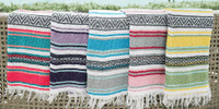 ERRI Pastel Stripe 5' x 7' Falsa Beach Blanket 