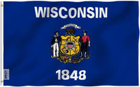 Anley Wisconsin State Flag 3 x 5