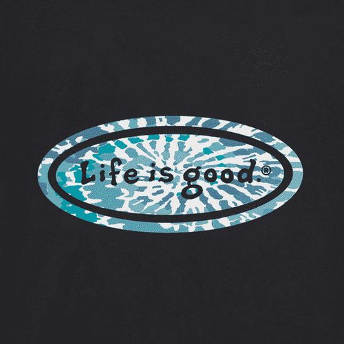  Life is Good Men's Tie Dye Oval Long Sleeve Crusher Tee 