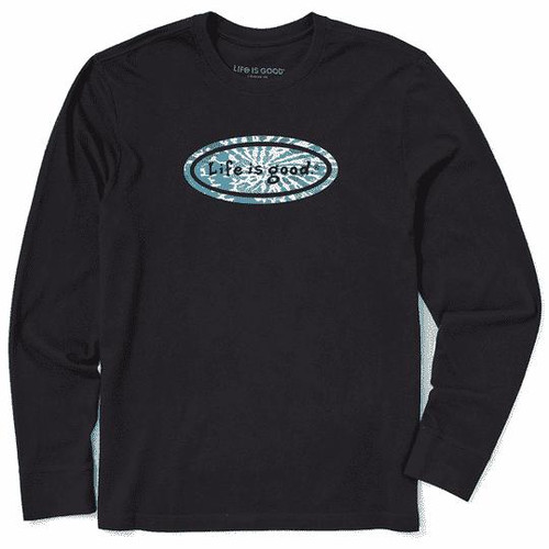  Life is Good Men's Tie Dye Oval Long Sleeve Crusher Tee 
