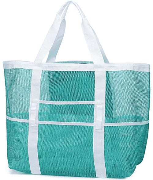 Eco Bags Sea Green Oversized Mesh Beach Bag