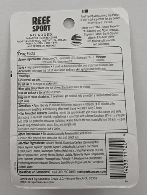 Reef Sport Moisturizing Lip Potion SPF 50.5