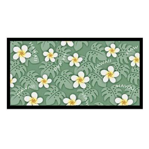 AJandW Green Plumeria Beach Towel
