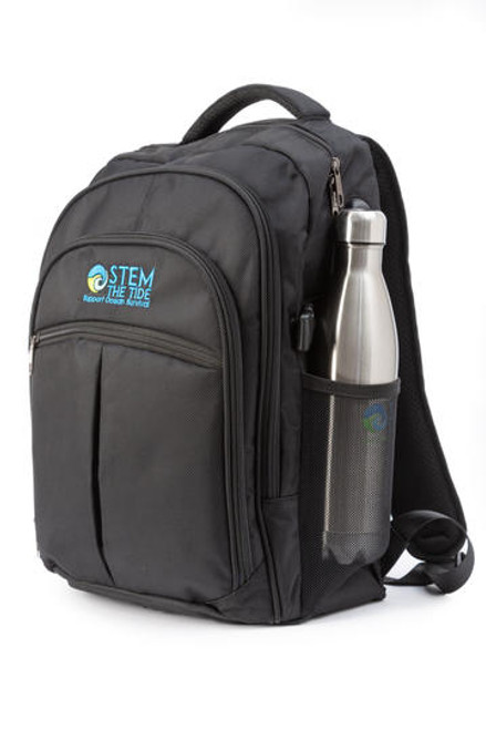Stem the Tide Full Size Recycled Backpack and Laptop Bag