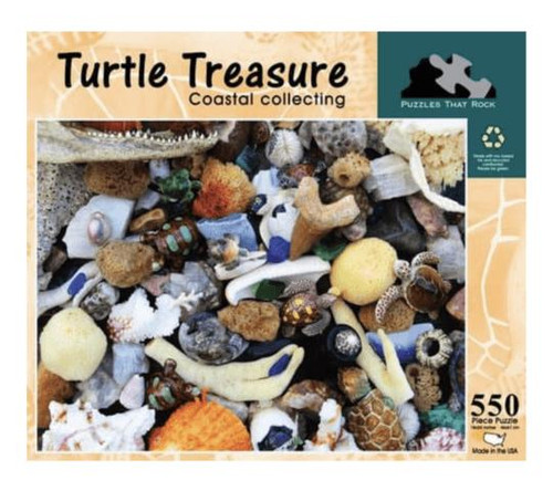 Puzzles That Rock Turtle Treasure Coastal collecting Jigsaw Puzzle