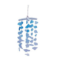 CASS Starfish and Hanging Glass Wind Chime (Sea Blue)