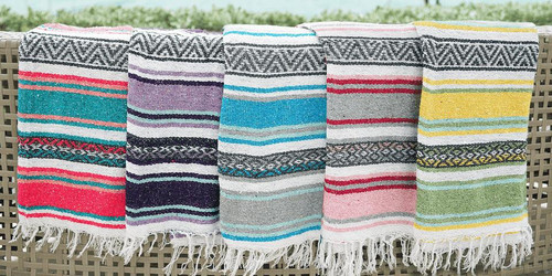 Pastel Stripe 5' x 7' Falsa Beach Blanket