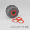 J Concepts Tribute Orange Wheel Mock Beadlock Rings Glue-on-Set (4) JCO26516