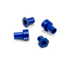 RC10B7 Aluminum Caster Hat Bushings, 0 and 3mm, 4pc, Blue RC10B7 Aluminum Caster Hat Bushings, 0 and 3mm, 4pc, Blue
