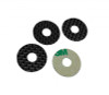 1UP Racing Carbon Fiber Body Washers Adhesive Backed 5mm Post (4) 1UP10402