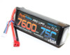 Power Hobby 7600mAh 11.1V 3S 75C LiPo Battery with Hardwired T-Plug PHB3S760075CDNS