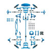 Tamiya TT-02 Aluminum Upgrade Kit TT02 -Blue Tamiya TT-02 Aluminum Upgrade Kit TT02 -Blue