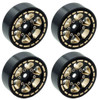 1.0" Black Brass Beadlock Crawler Wheels, 1/24 TRX4M 1.0" Black Brass Beadlock Crawler Wheels, 1/24 TRX4M