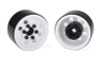 Stamped Steel 1.0" Pro8 Beadlock Wheels, White Stamped Steel 1.0" Pro8 Beadlock Wheels, White