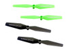Rage R/C Propeller Set (4) Green/Black (2 of each color); Stinger 2.0 RGR4406