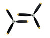 Rage R/C 3-Blade Scale Prop & Spinner (2-Pack); F4U Jolly Rogers RGRA1368