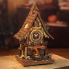 Cuckoo Clock, Stained Wood, Mechanical 3D Wooden Puzzle Cuckoo Clock, Stained Wood, Mechanical 3D Wooden Puzzle