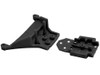 RPM R/C Products Front Bulkhead for Slash 4x4 LCG and Rustler 4x4, Black RPM73562