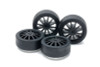 JR Mini 4WD Low-Profile 26mm Tires on Carbon Wheels JR Mini 4WD Low-Profile 26mm Tires on Carbon Wheels