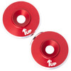 1UP Racing 7075 LowPro Wing Washers, M3, Red Shine, 2pcs 1UP820521