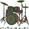 Drum Set Wooden Puzzle, 200 Pcs Drum Set Wooden Puzzle, 200 Pcs