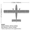 DHC-6 Twin Otter 1.4m BNF Basic with AS3X+ and SAFE Select with Floats