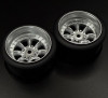 Scale Reflex - Pana 8-Spoke Style 1/10 Silver Rims, 6mm Offset