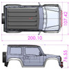Carisma - MSA-1E Jimny JB74 Painted Body Set, Black